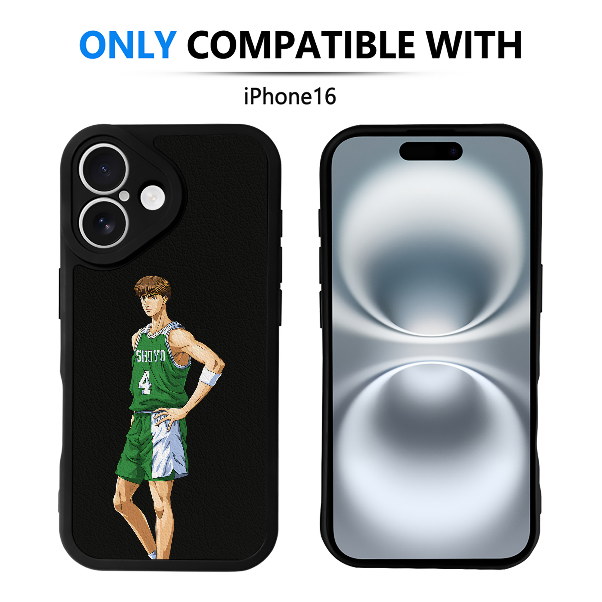 （画像用） SLAM DUNK／スラムダンク 【iPhone 16シリーズ対応】シリコンスマホケース（レザー調） 材質：シリコン